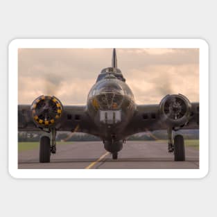 B-17 taxies back Sticker